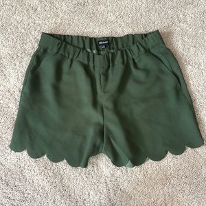 Formal Madewell Green Shorts Size Small with Pockets